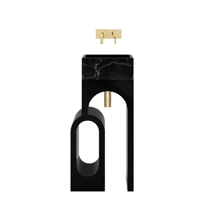 Il Colosseo romano è una delle nuove sette meraviglie del mondo. Ispirandosi alla sua grandiosa bellezza, il Colosseo Freestanding è stato progettato con cura. Realizzato con marmo Nero Marquina, questo moderno freestanding pieno di glamour trasformerà il vostro spazio personale in un'oasi di lusso unica.