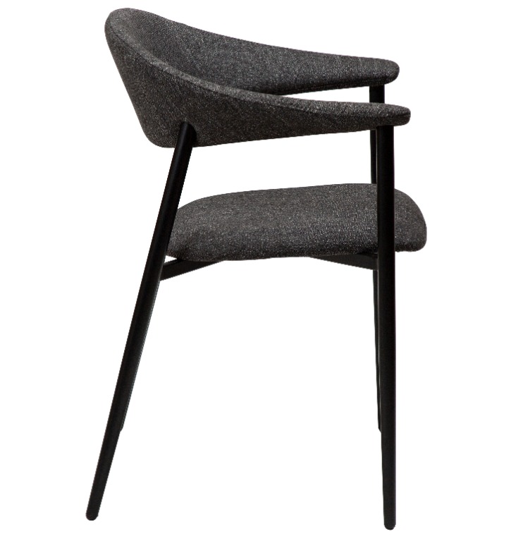 DAN-FORM's ROVER armchair in pebble grey bouclé fabric