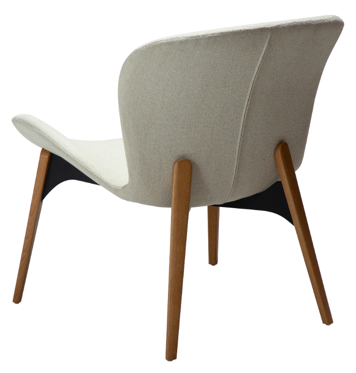 DAN-FORM's PARAGON lounge chair in Pebble Earth bouclé