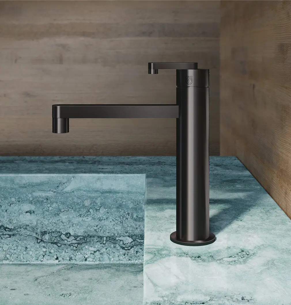 Lavabo top, carbon spazzolato PVD - KIR91