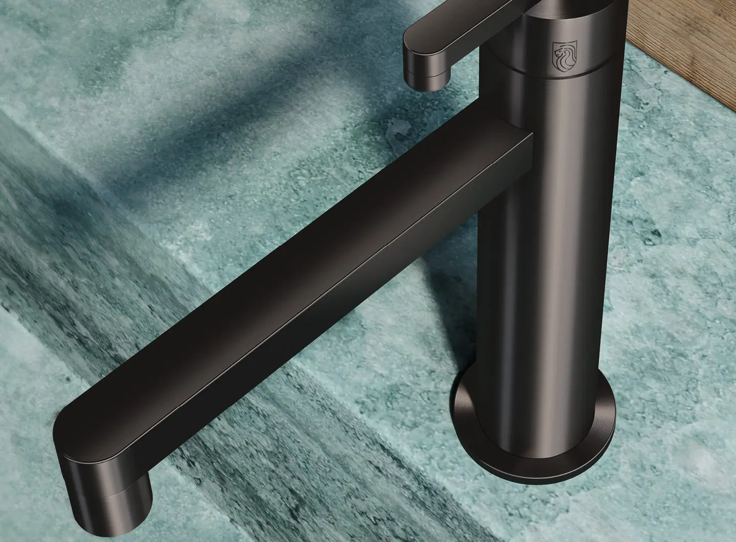 Lavabo top, carbon spazzolato PVD - KIR91