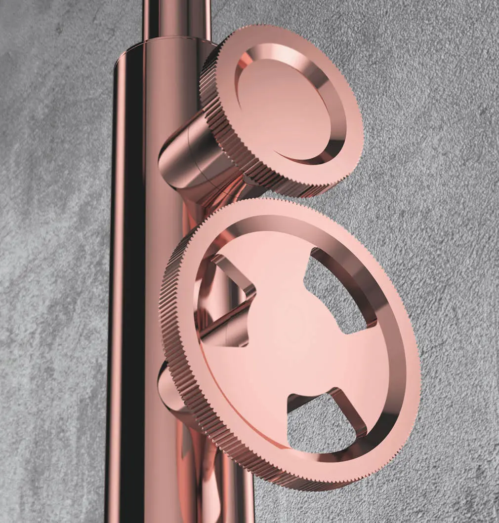 Miscelatore lavabo rialzato, PVD roseè lucido – TIB3