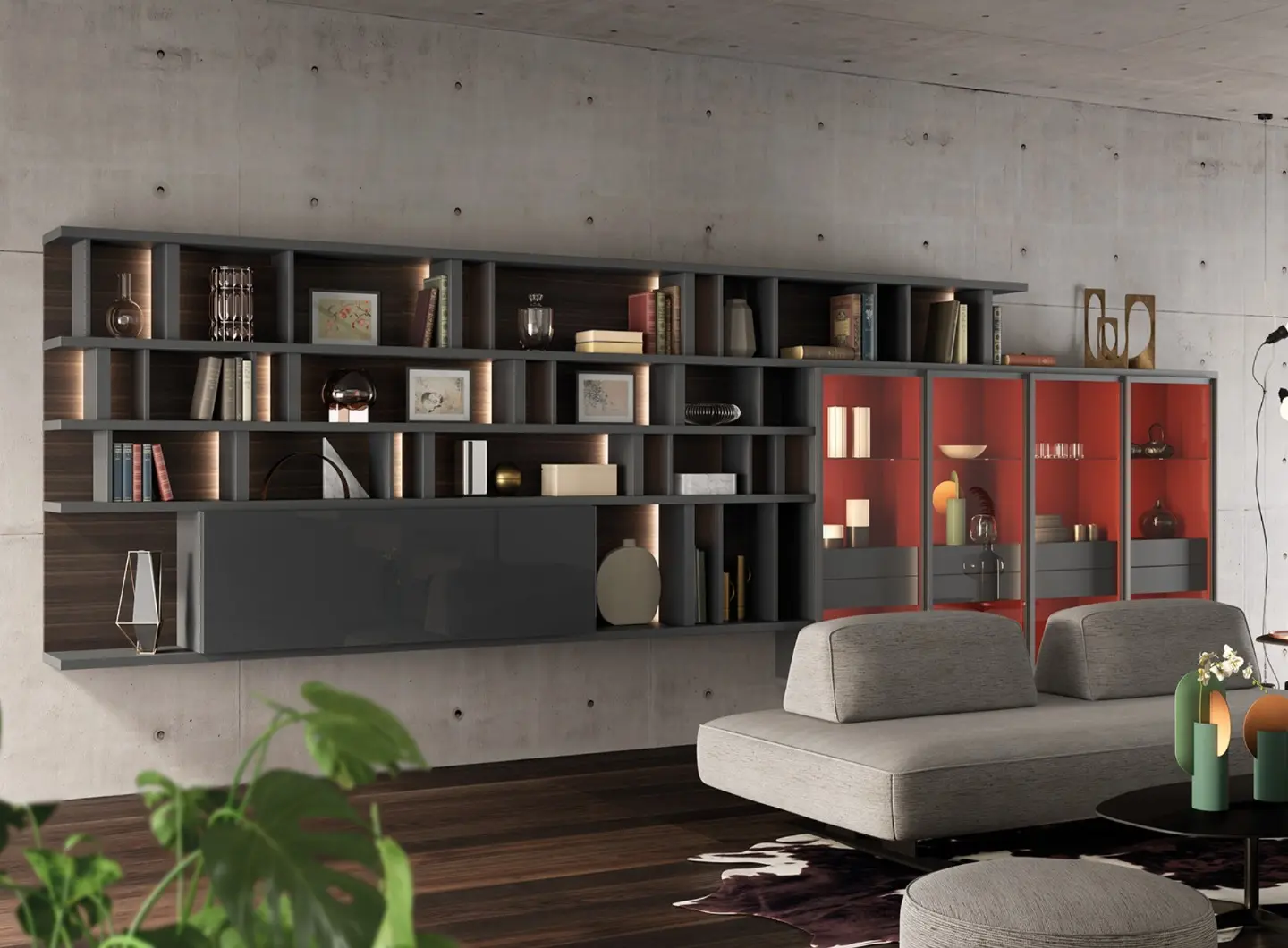 Turati T4 - Horizontal bookcase