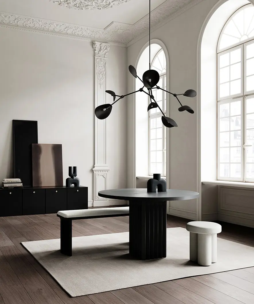 Stingray Chandelier Burned Black