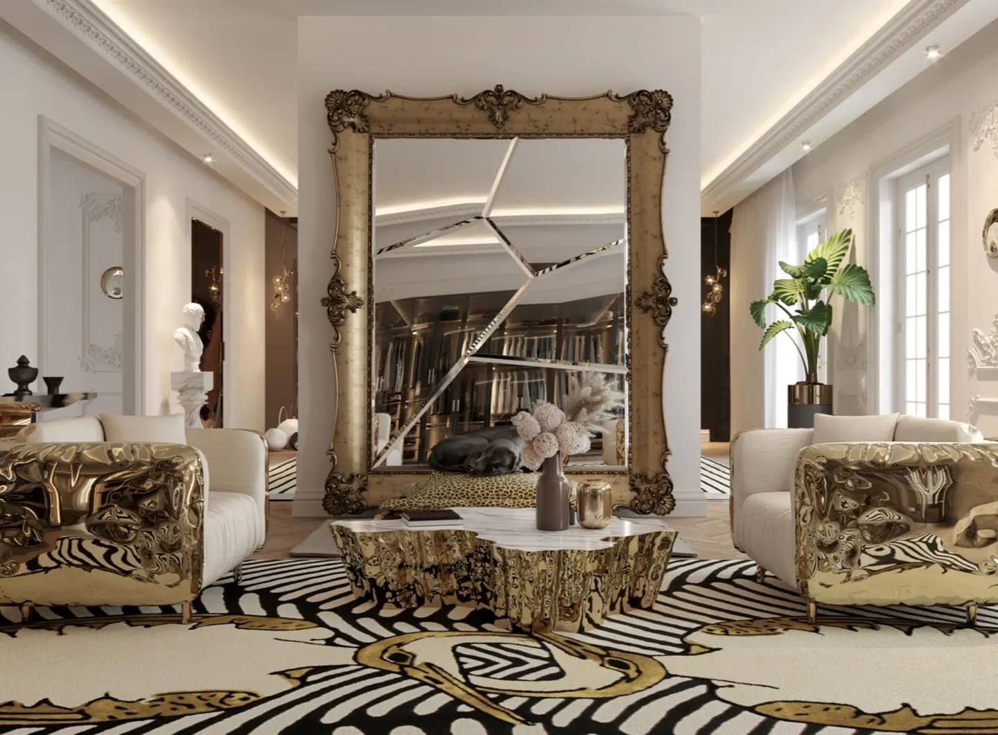 Cabina Armadio Sofisticata con il Tappeto Hand-Tufted COUPLE