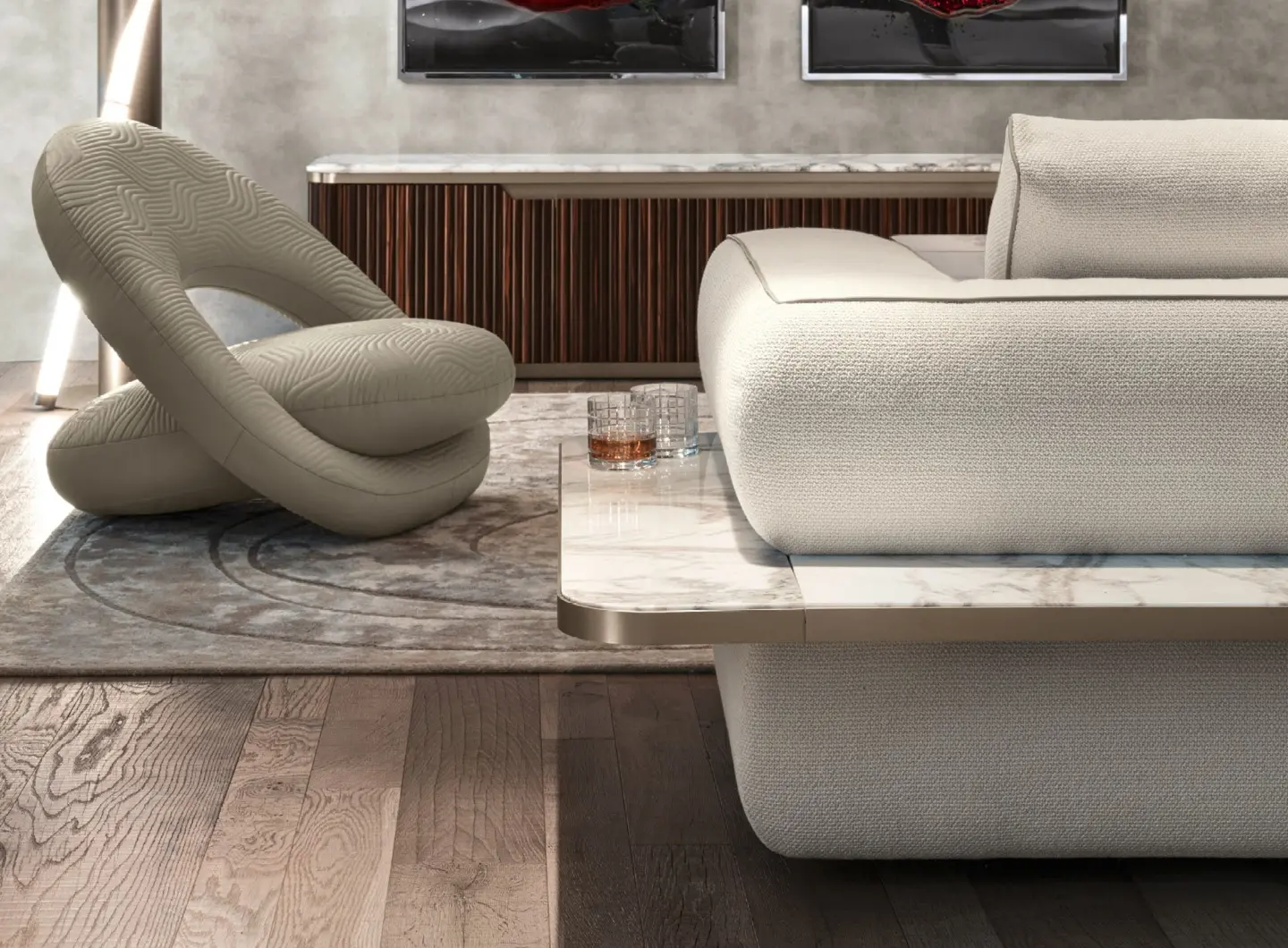 Luxor Modular sofa with Shelf