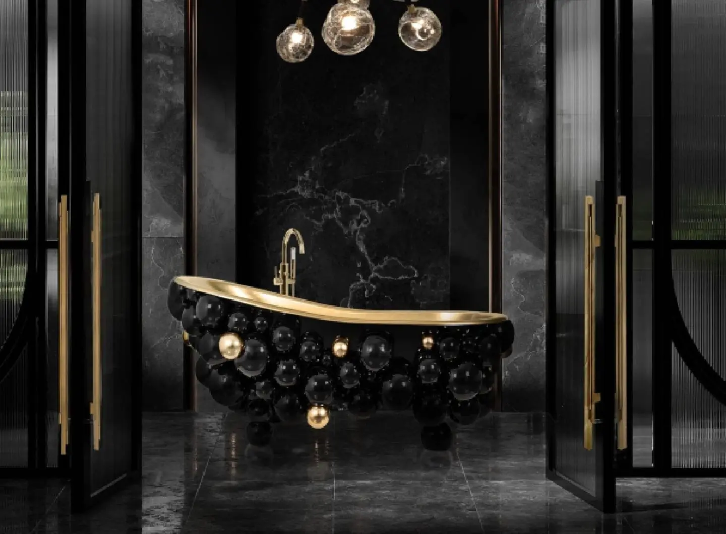 L'arte del design del bagno di lusso con un tocco intrigante