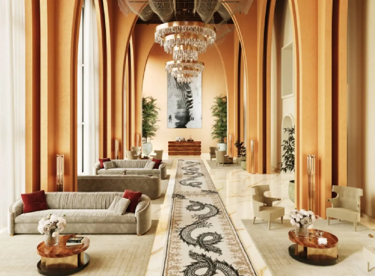Lounge di lusso con la poltrona SIKA II