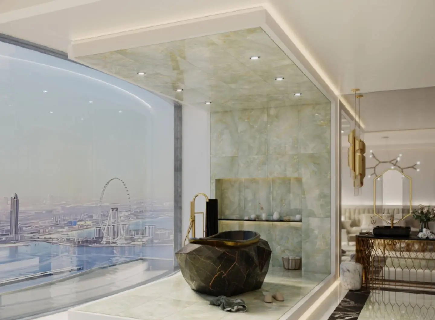 ENTRATE IN UN MONDO DI LUSSO CON QUESTA SPLENDIDA SUITE DA BAGNO