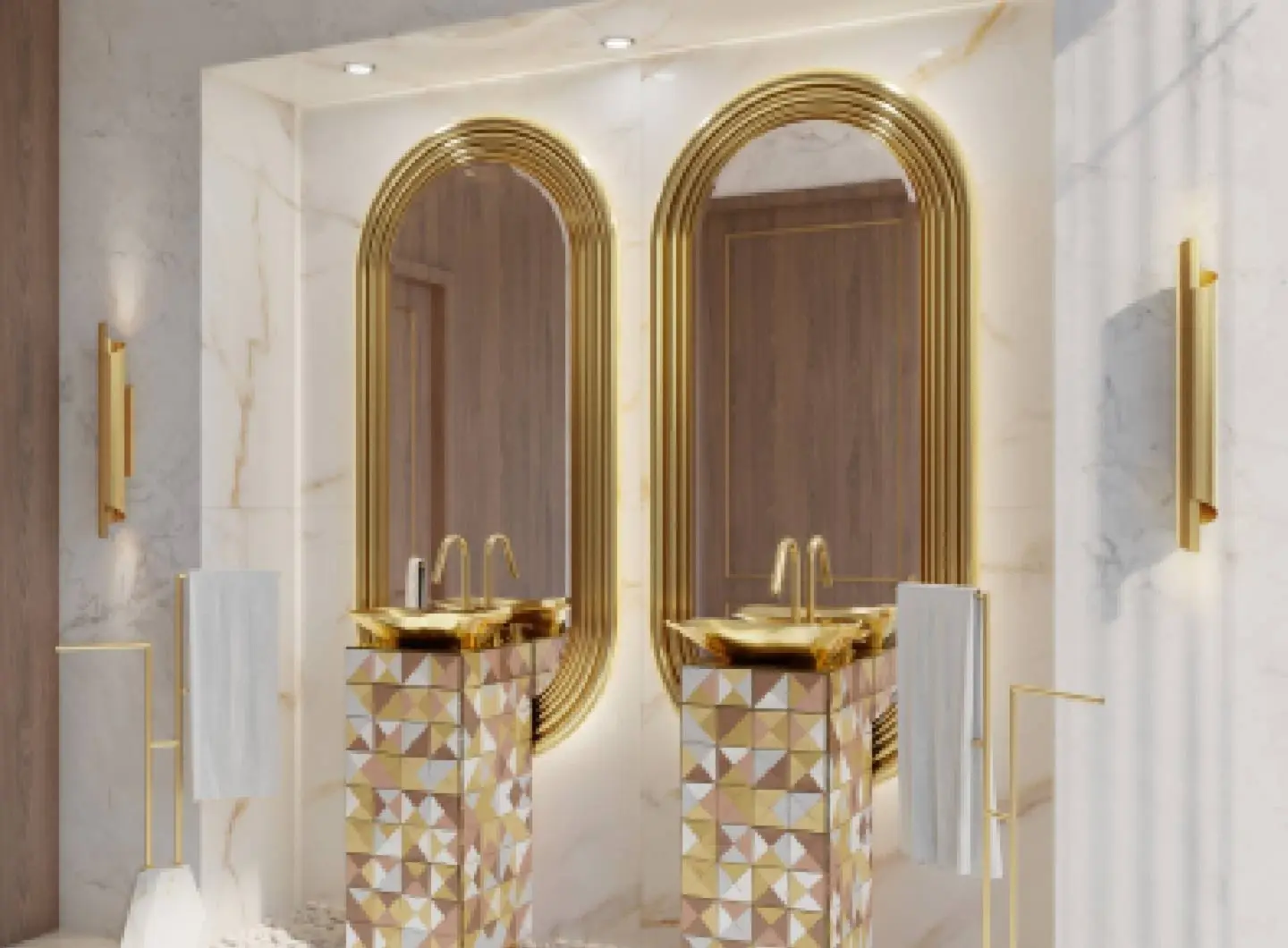 RAFFINATA ELEGANZA CON TOCCHI ARTISTICI NELL'ARREDAMENTO DEI BAGNI