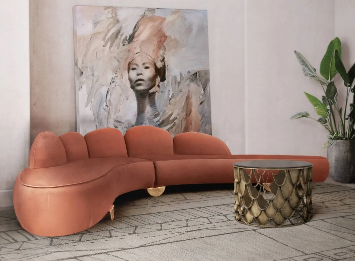 Design contemporaneo e neutro per il soggiorno