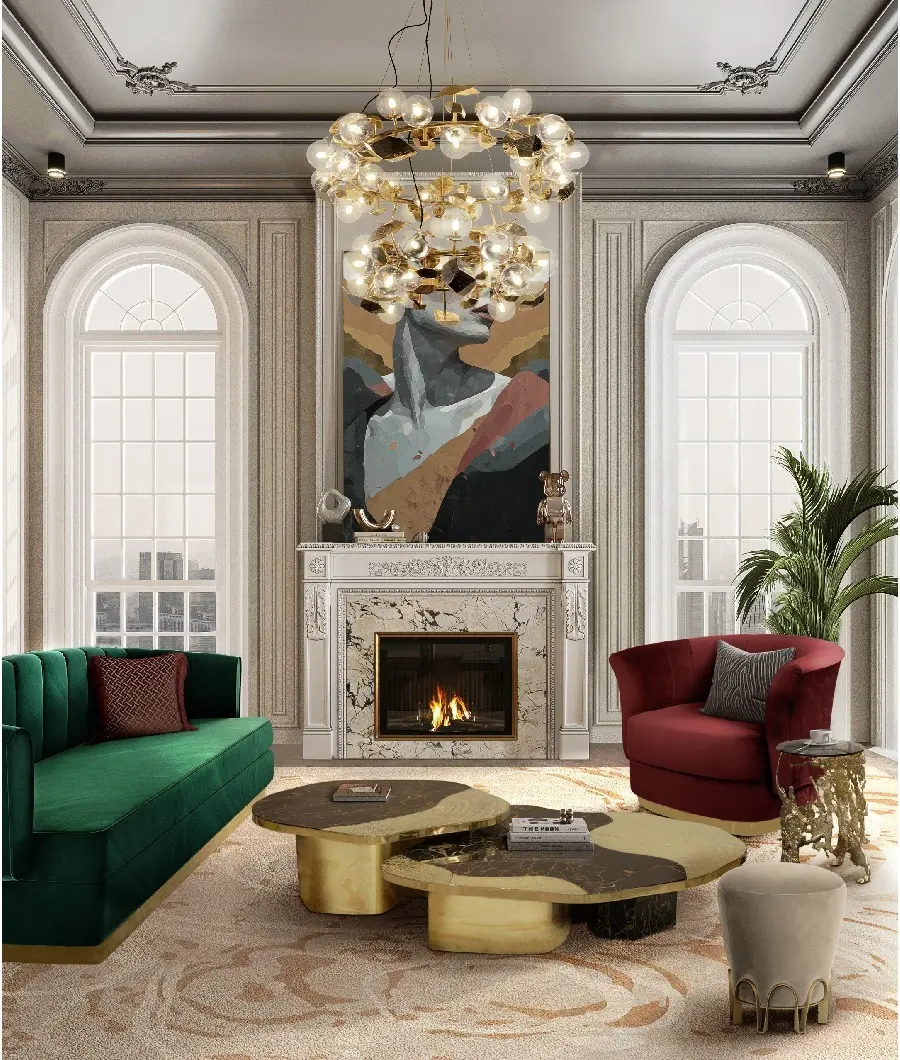 Soggiorno contemporaneo di lusso