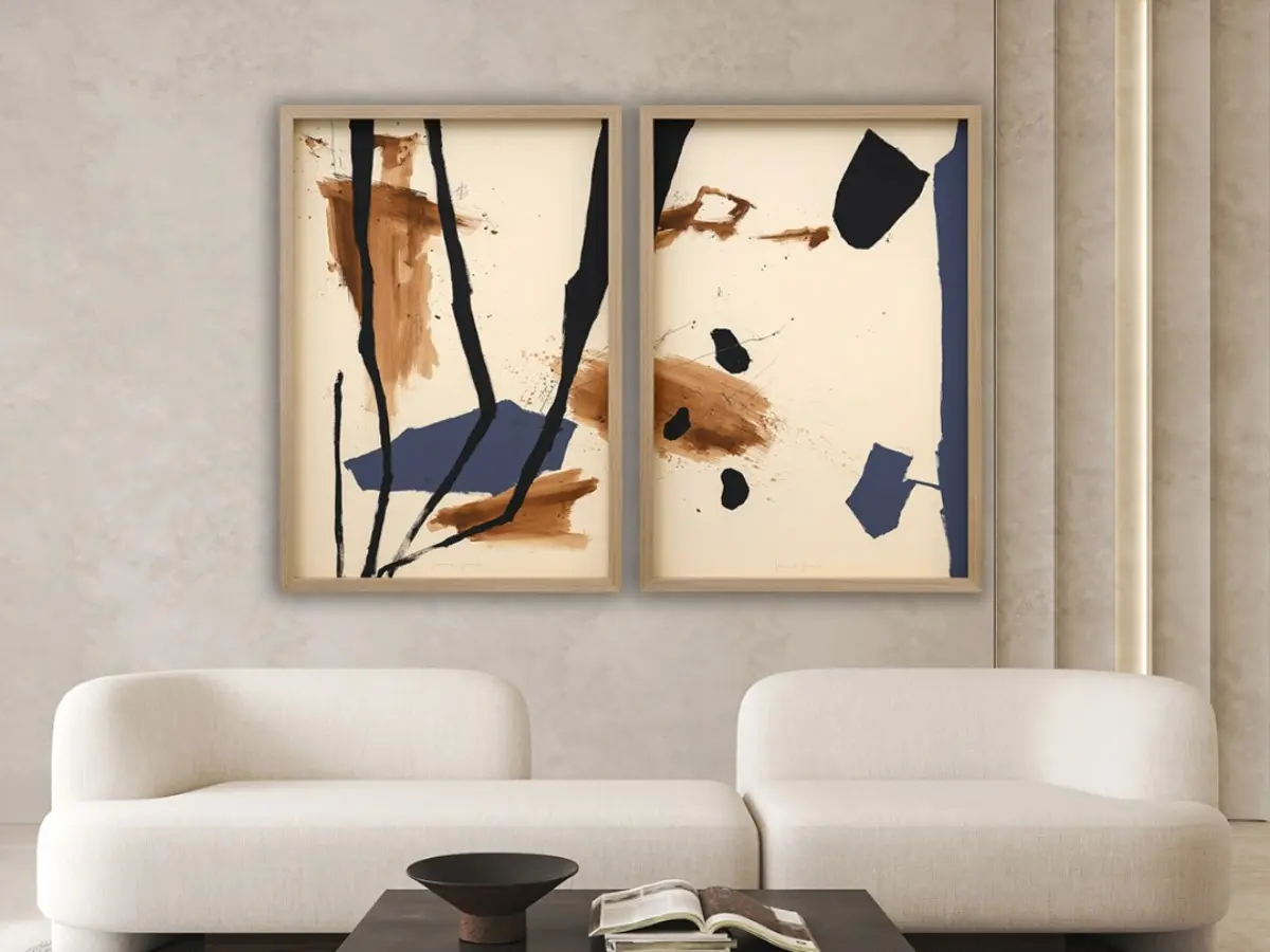 Forest I & II original paintings