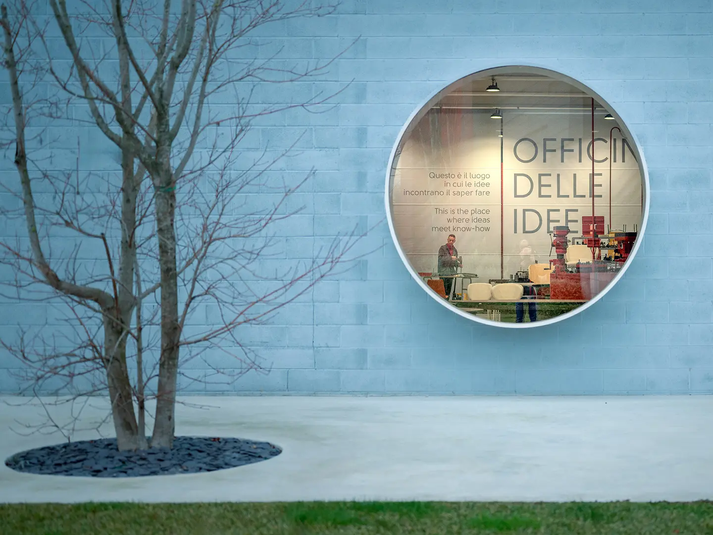 L’edificio che ospita ”Officina delle Idee” all’interno del quartier generale di Cordovado (PN)