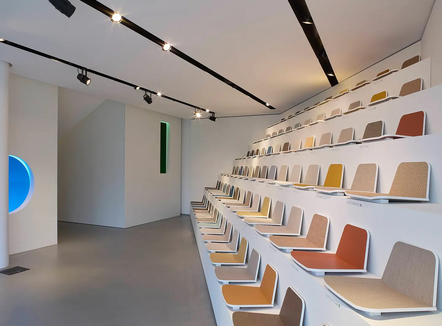 Beyond the Lines concept, coorporate showroom CCube, designed by Lissoni & Partners