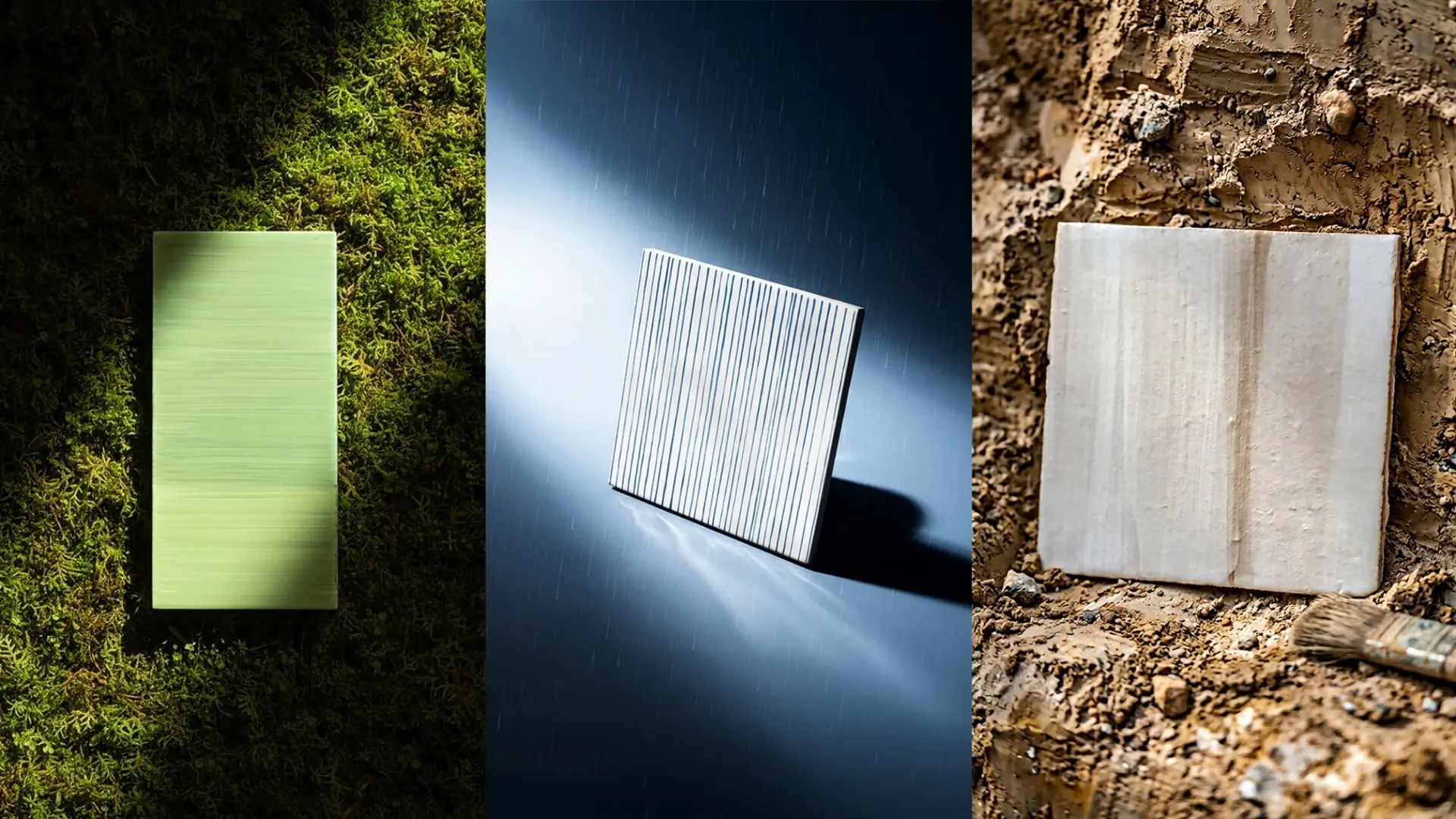 Three Elements, One Matter. Rain, Mist, Earth design by Kengo Kuma for Francesco De Maio