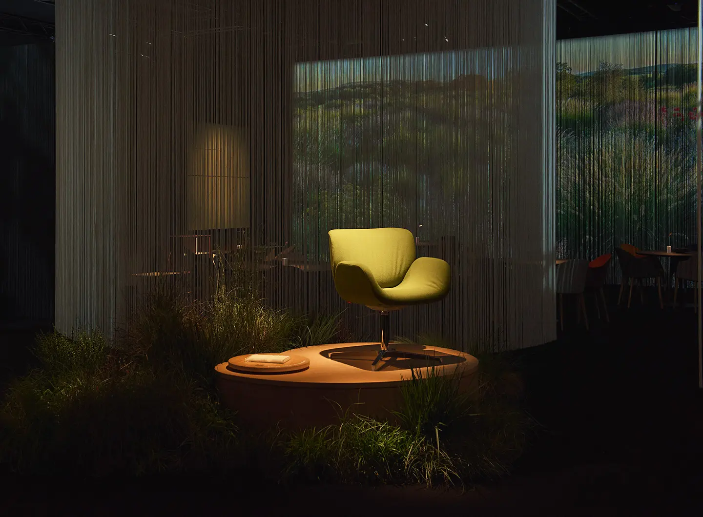 Cari, Arper, designed by Doshi Levien, Salone del Mobile 2026 - Ph. Stefania Zanetti, Matteo Bellomo
