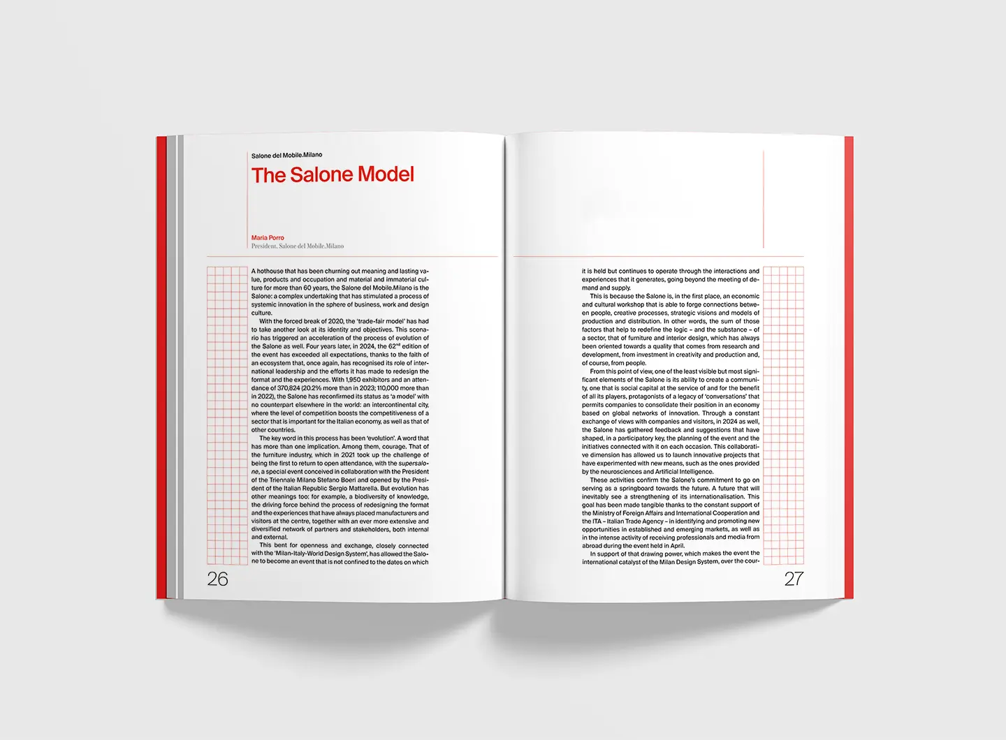 “Milan Design (Eco) System” Annual Report 2024 – Salone del Mobile.Milano, produced in collaboration with the School of Design at the Politecnico di Milano and winner of the ADI Compasso d’Oro award