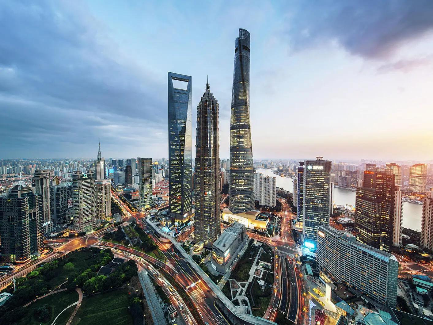Shanghai tower skyline