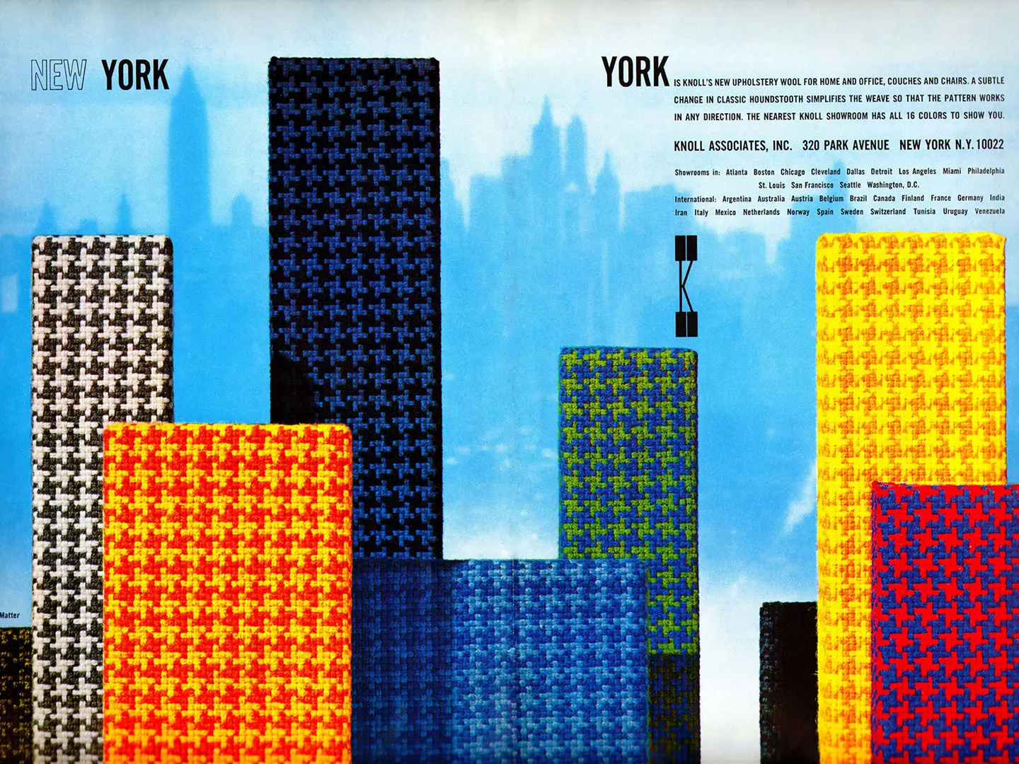  pubblicità Knoll del 1965 firmata dal grafico e fotografo Herbert Matter